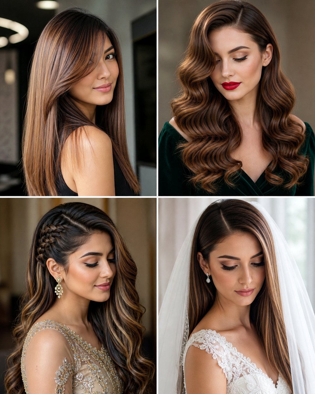 25 Side Parting Hairstyles Female Straight Hair Looks