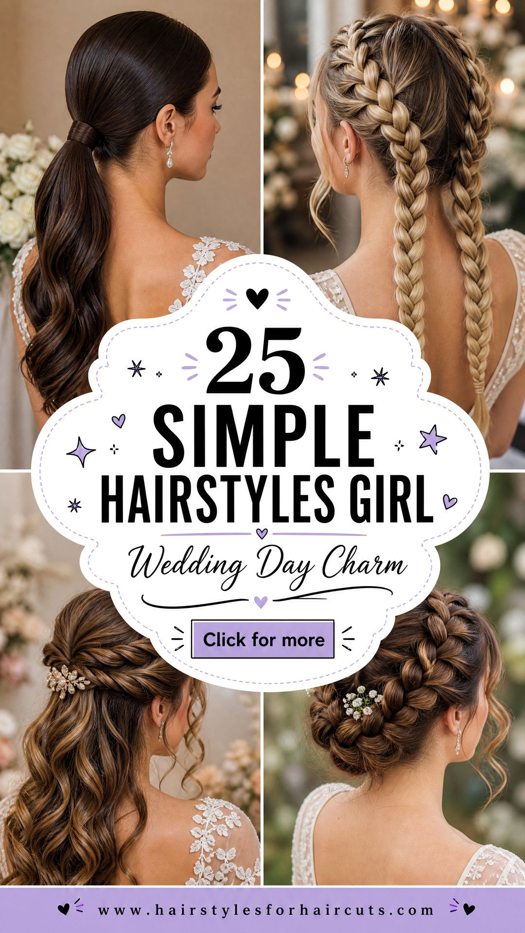 25 Simple Hairstyles Girl for Wedding Day Charm - 25 Simple Hairstyles Girl for Wedding Day Charm