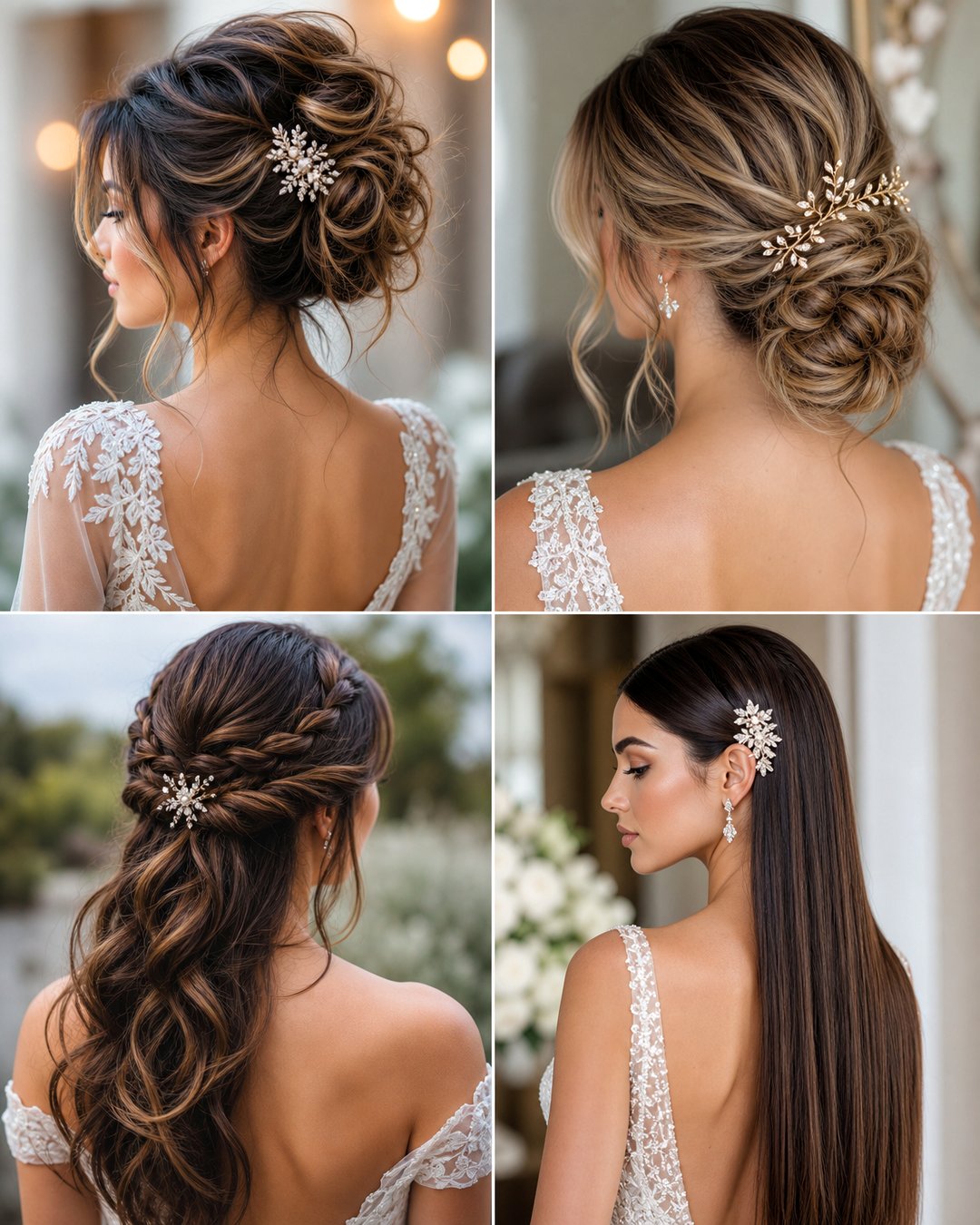 25 Simple Wedding Hairstyles for Long Straight Hair