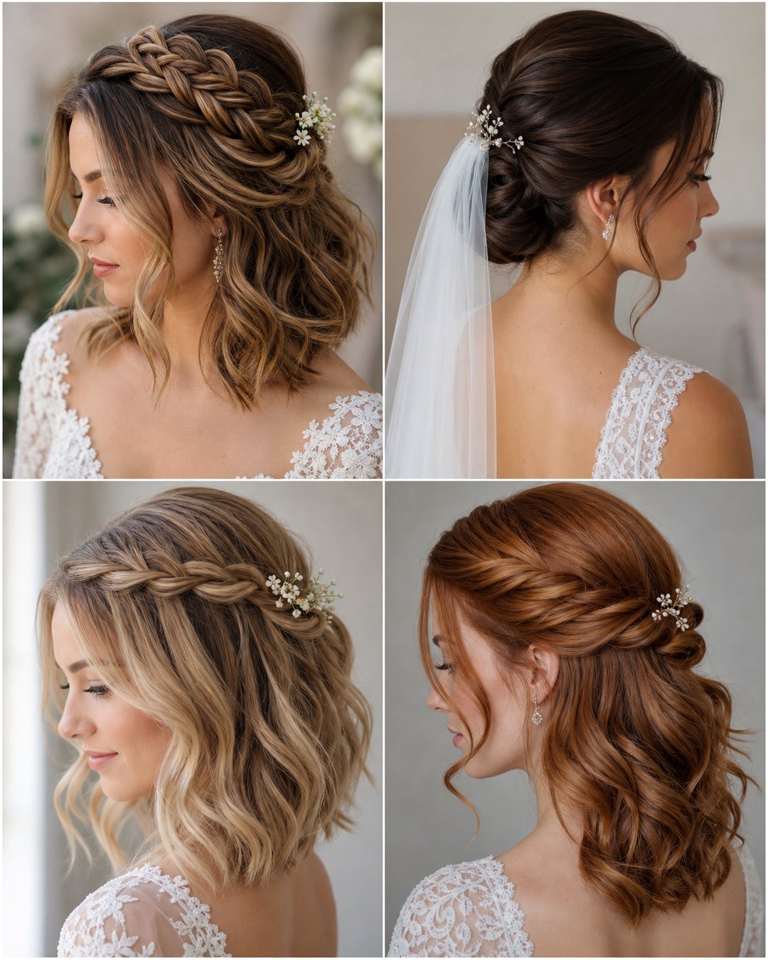 25 Simple Wedding Hairstyles for Shoulder Length Hair