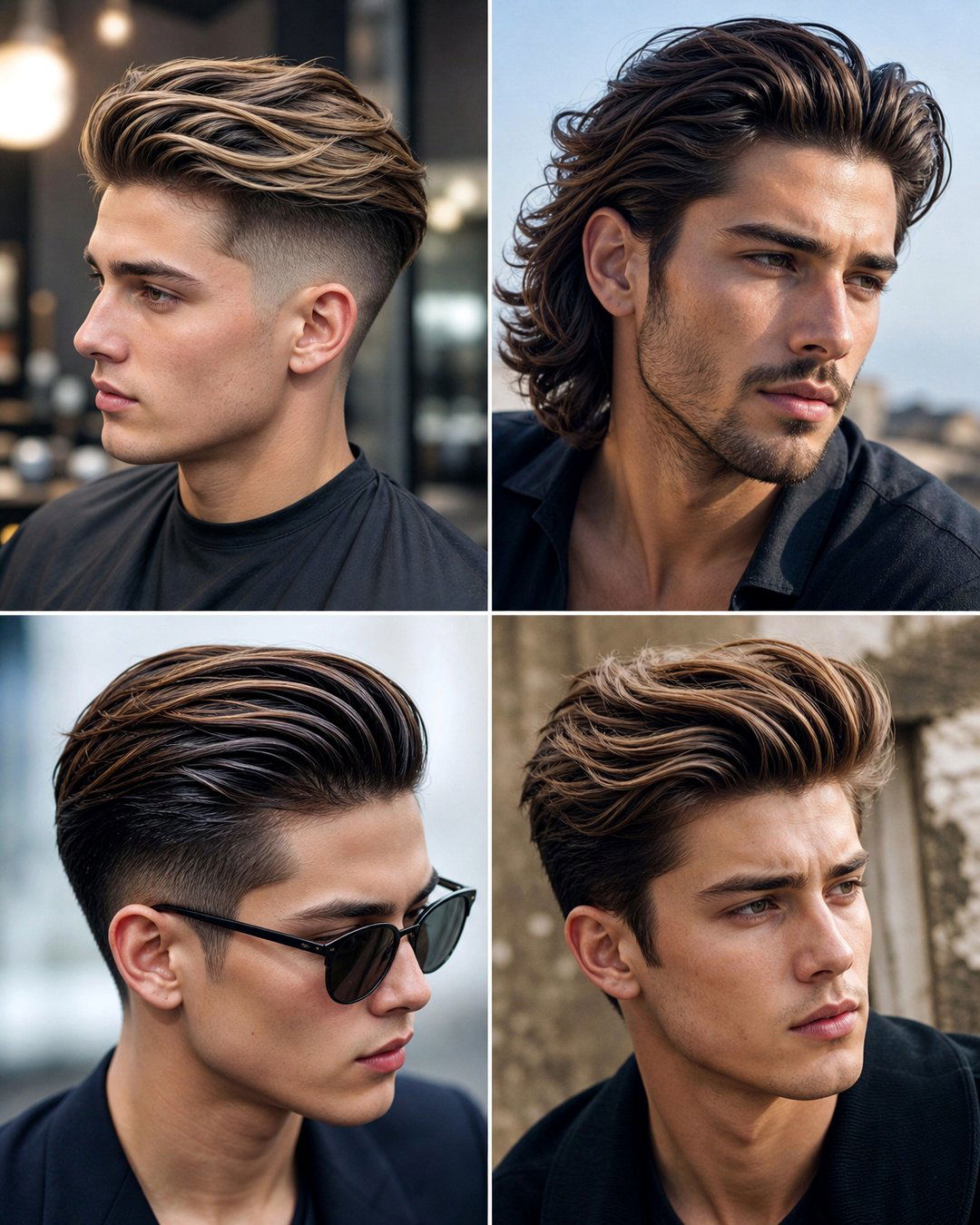 25 Sleek Push Back Haircuts for a Sharp Modern Look