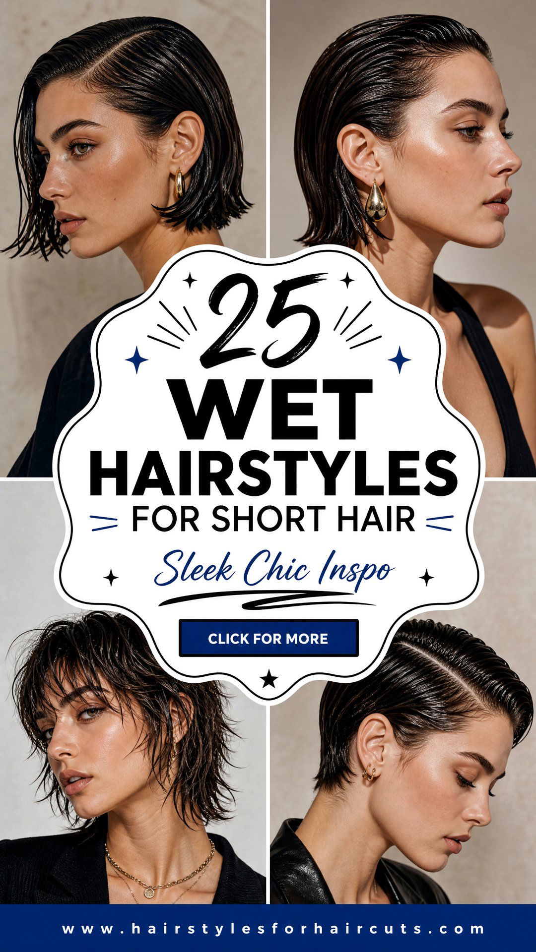 25 Sleek Wet Hairstyles for Short Hair Inspiration - 25 Sleek Wet Hairstyles for Short Hair Inspiration