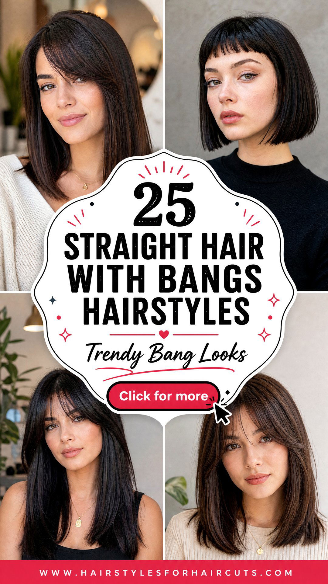 25 Straight Hair With Bangs Hairstyles to Try Now - 25 Straight Hair With Bangs Hairstyles to Try Now