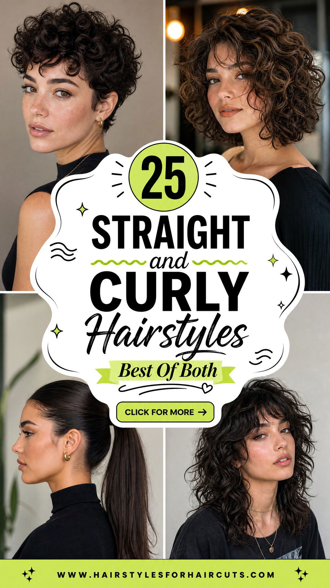 25 Straight and Curly Hairstyles Best of Both Worlds - 25 Straight and Curly Hairstyles: Best of Both Worlds