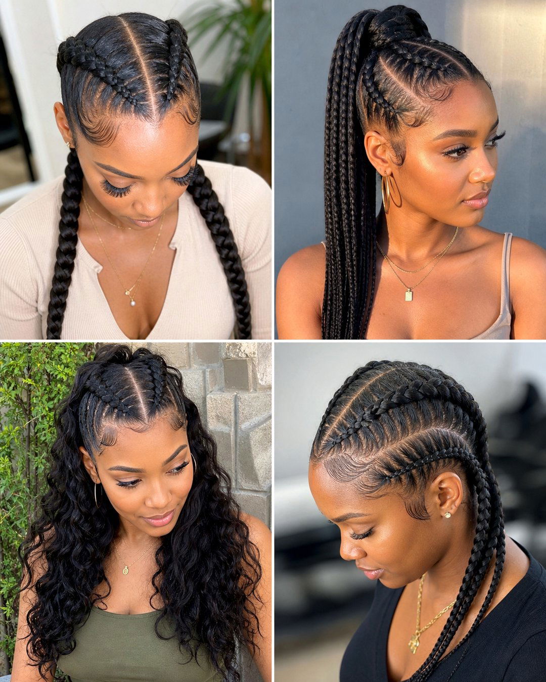 25 Stunning 2 French Braid Hairstyles for Black Hair