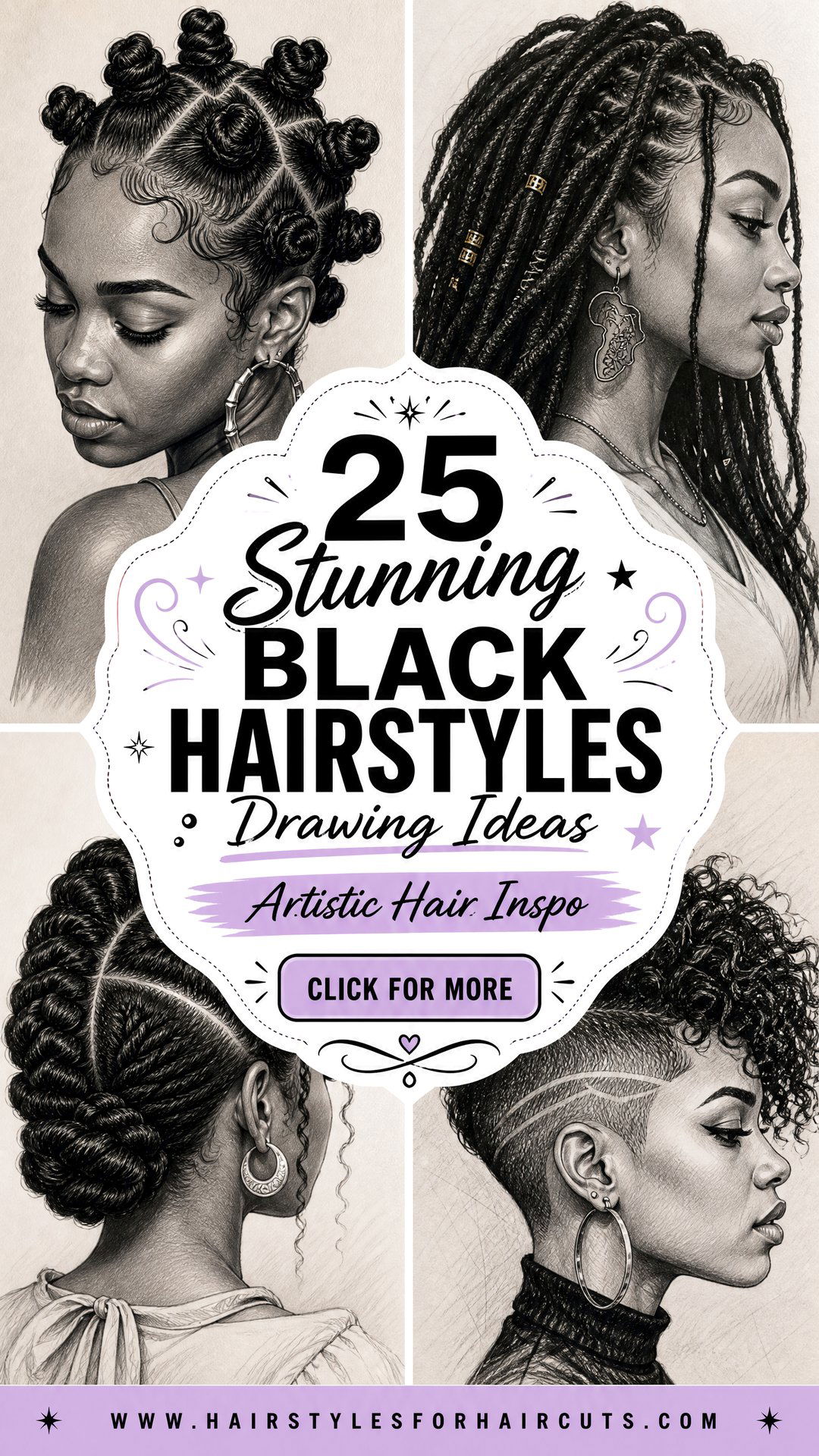 25 Stunning Black Hairstyles Drawing Ideas for Artists - 25 Stunning Black Hairstyles Drawing Ideas for Artists