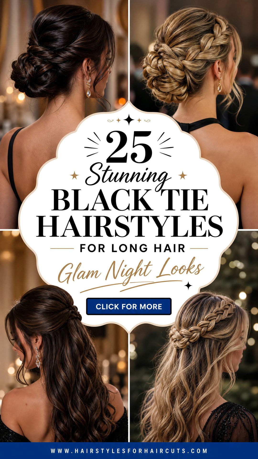 25 Stunning Black Tie Hairstyles for Long Hair Ideas - 25 Stunning Black Tie Hairstyles for Long Hair Ideas