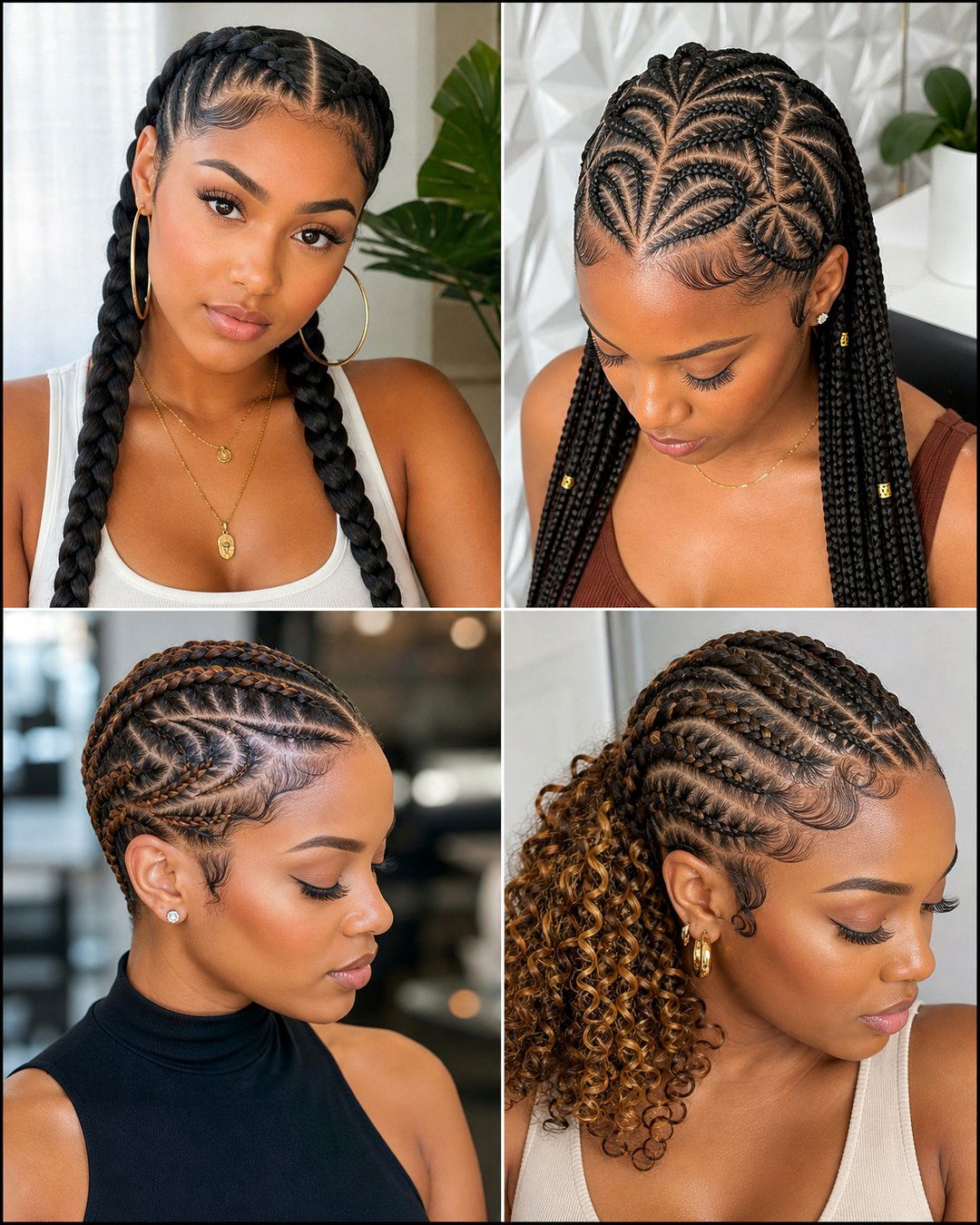 25 Stunning Black Woman Cornrow Hairstyles to Rock