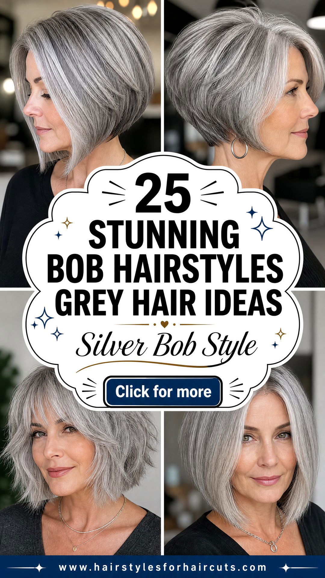25 Stunning Bob Hairstyles Grey Hair Ideas to Try - 25 Stunning Bob Hairstyles Grey Hair Ideas to Try