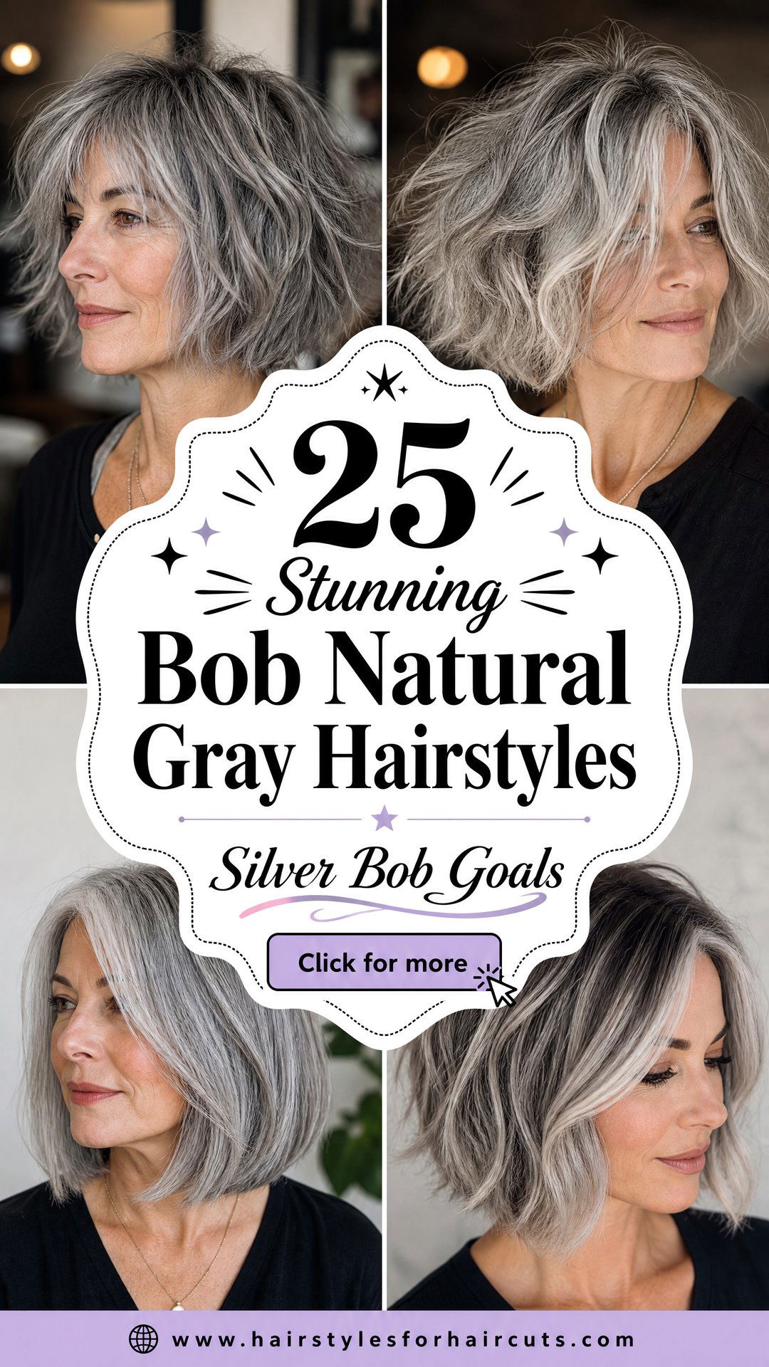 25 Stunning Bob Natural Gray Hairstyles to Try - 25 Stunning Bob Natural Gray Hairstyles to Try