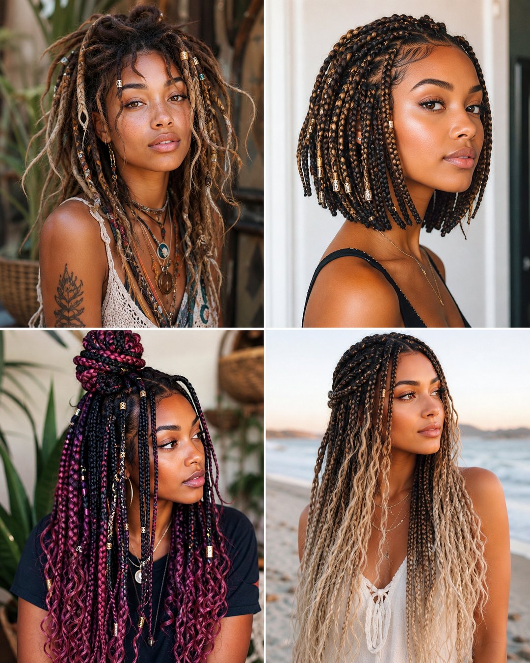 25 Stunning Boho Braids Hairstyles for Black Hair
