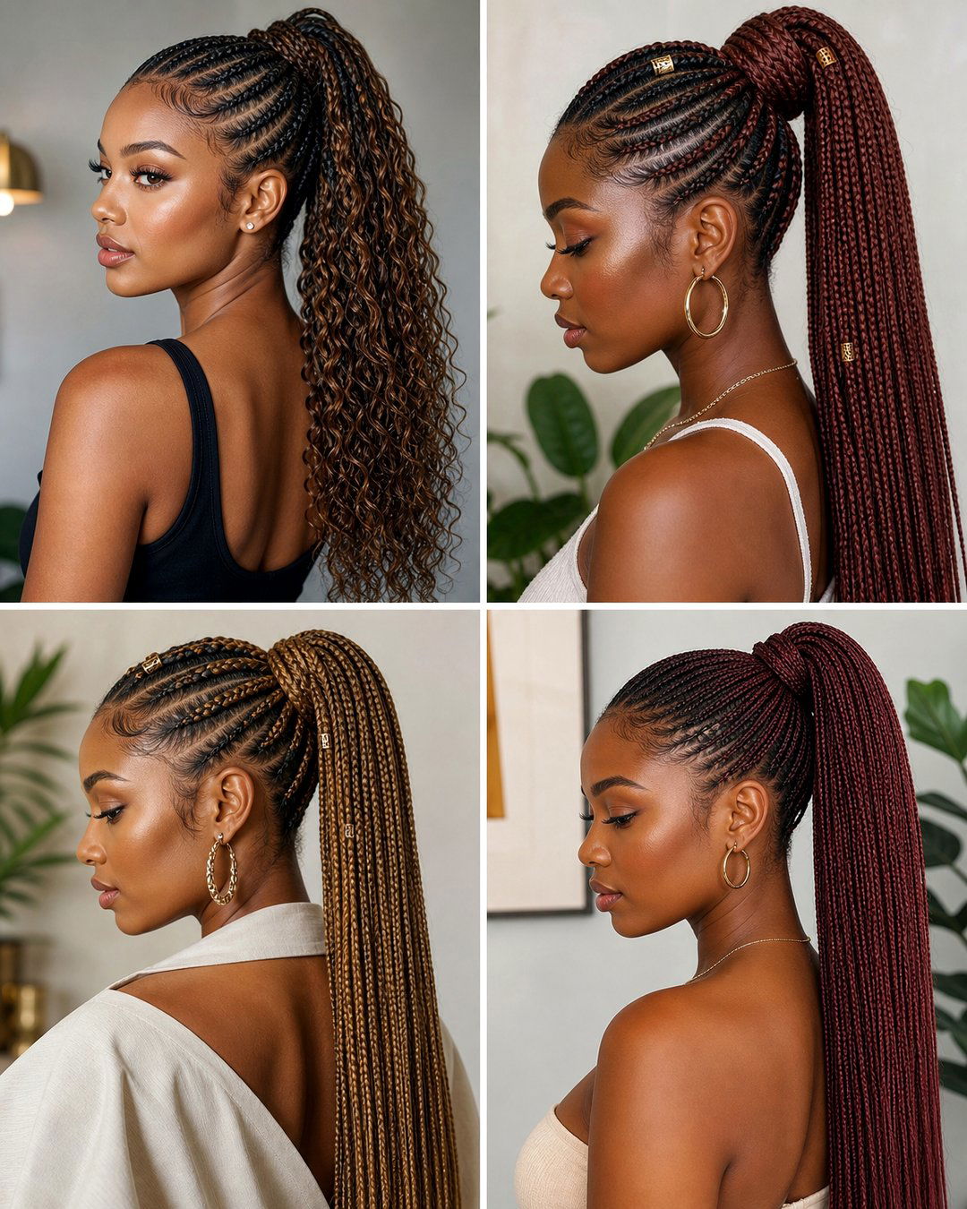 25 Stunning Braid Ponytail Hairstyles for Black Hair