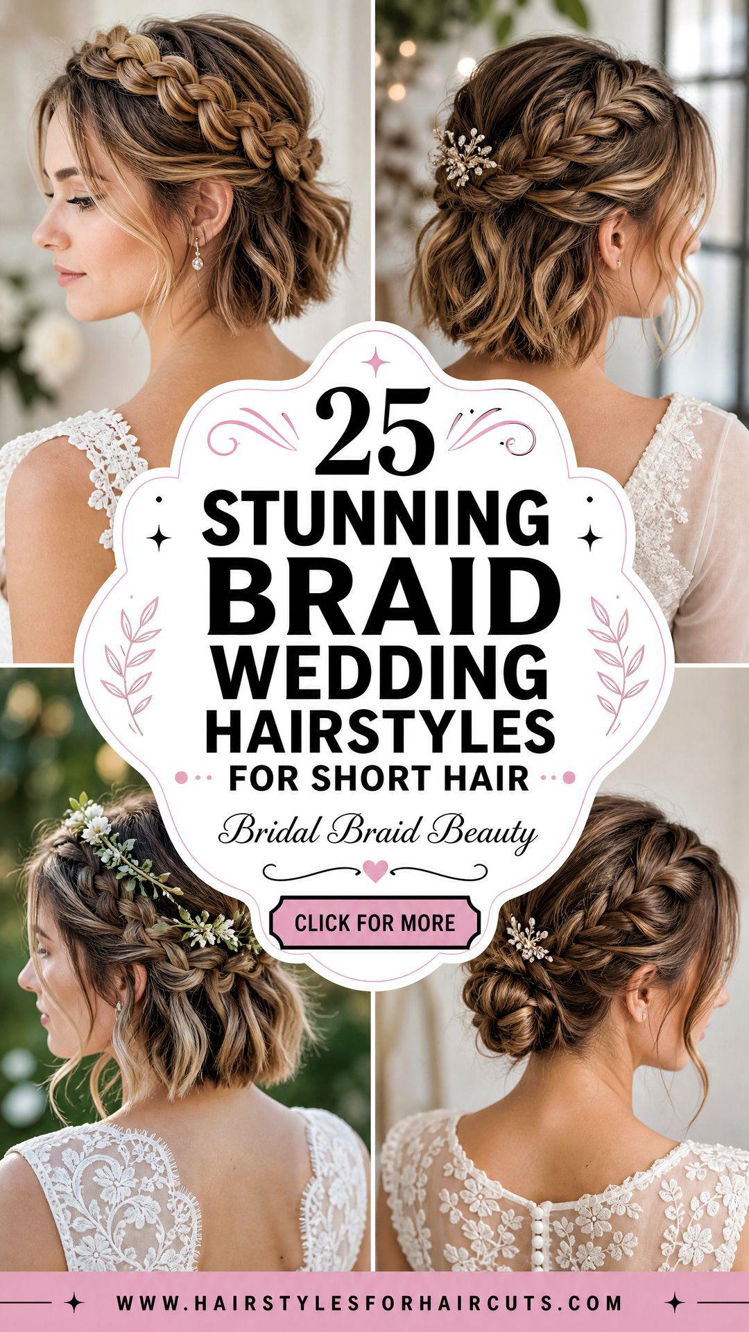 25 Stunning Braid Wedding Hairstyles for Short Hair - 25 Stunning Braid Wedding Hairstyles for Short Hair