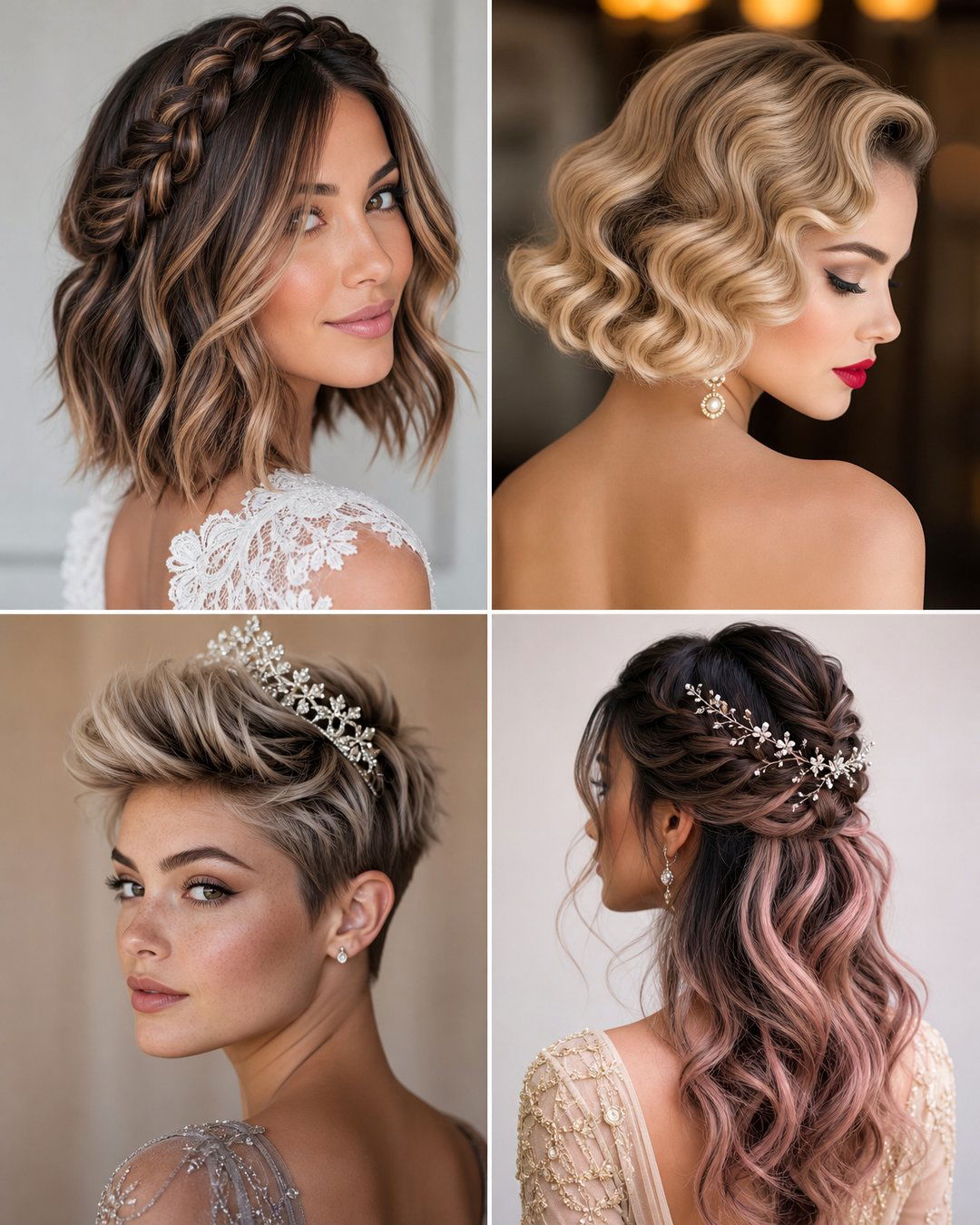 25 Stunning Bridal Hairstyles for Short Thin Hair Ideas