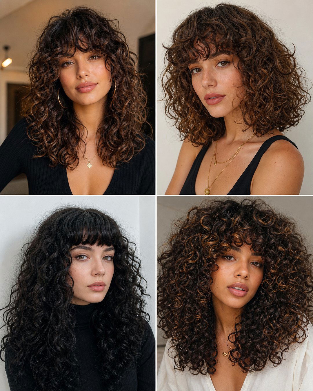 25 Stunning Curly Haircuts With Bangs to Try in 2025