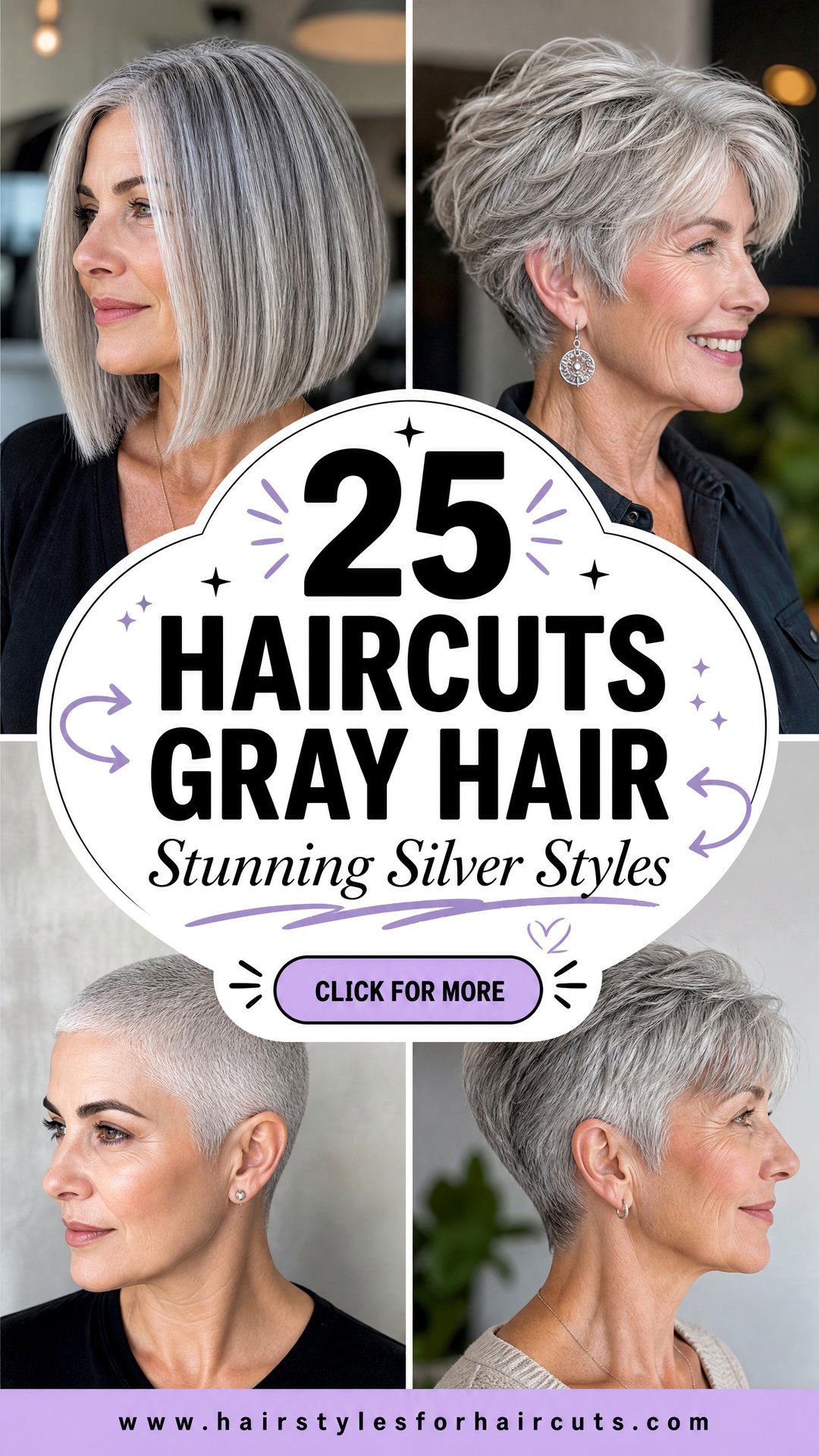 25 Stunning Haircuts Gray Hair Women Will Love - 25 Stunning Haircuts Gray Hair Women Will Love