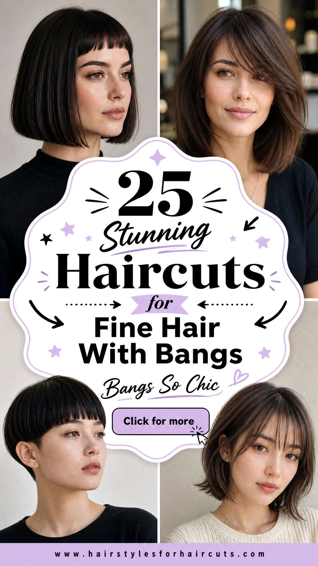 25 Stunning Haircuts for Fine Hair With Bangs to Try - 25 Stunning Haircuts for Fine Hair With Bangs to Try