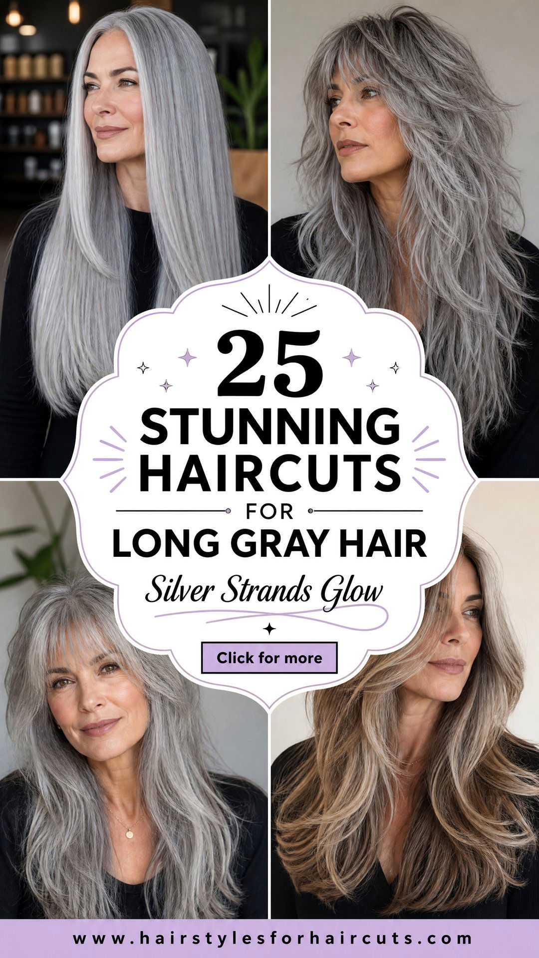 25 Stunning Haircuts for Long Gray Hair Women - 25 Stunning Haircuts for Long Gray Hair Women
