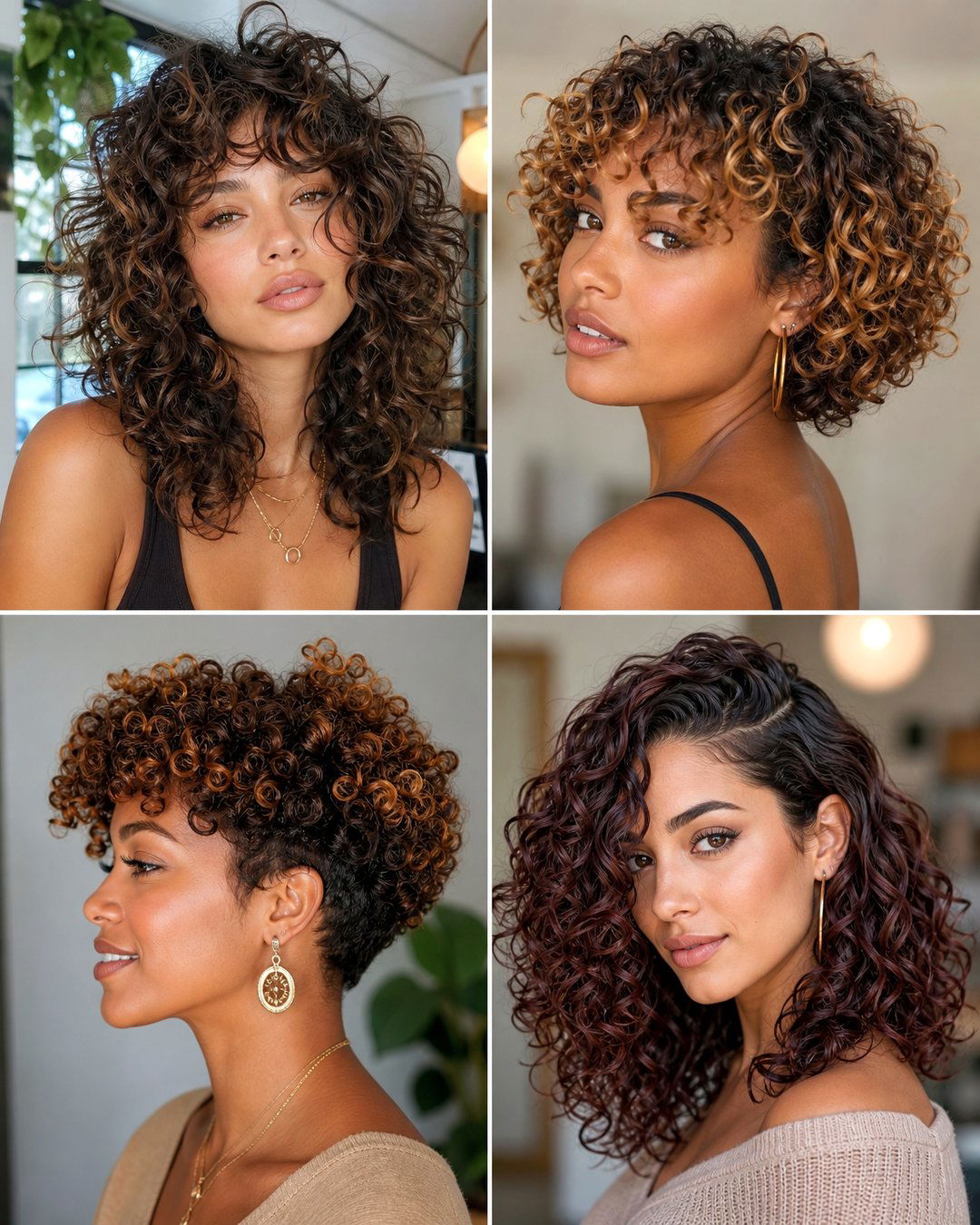 25 Stunning Haircuts for Round Faces and Curly Hair