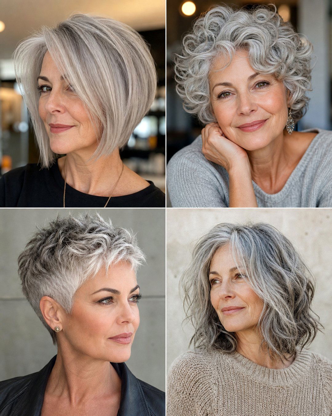 25 Stunning Hairstyles for Grey Hair Over 70 Women