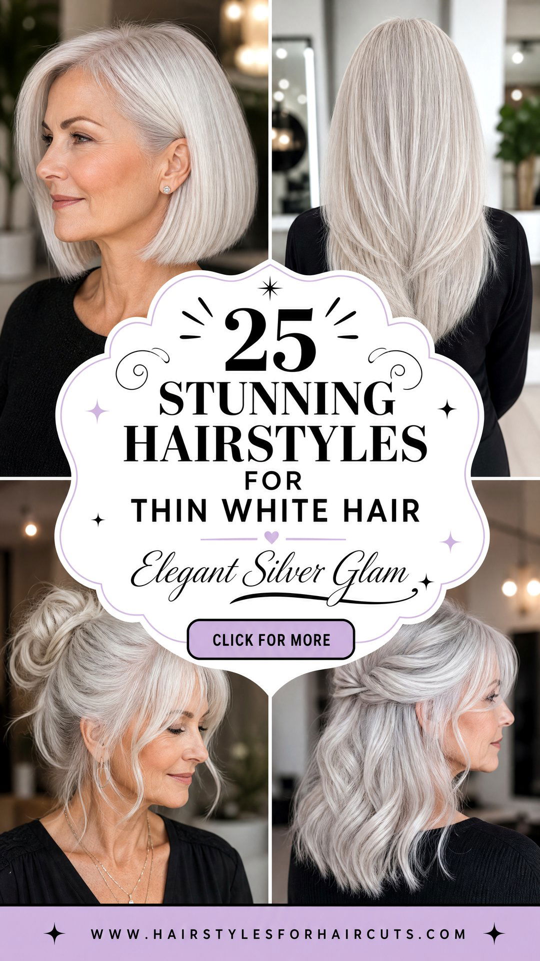 25 Stunning Hairstyles for Thin White Hair to Try Now - 25 Stunning Hairstyles for Thin White Hair to Try Now