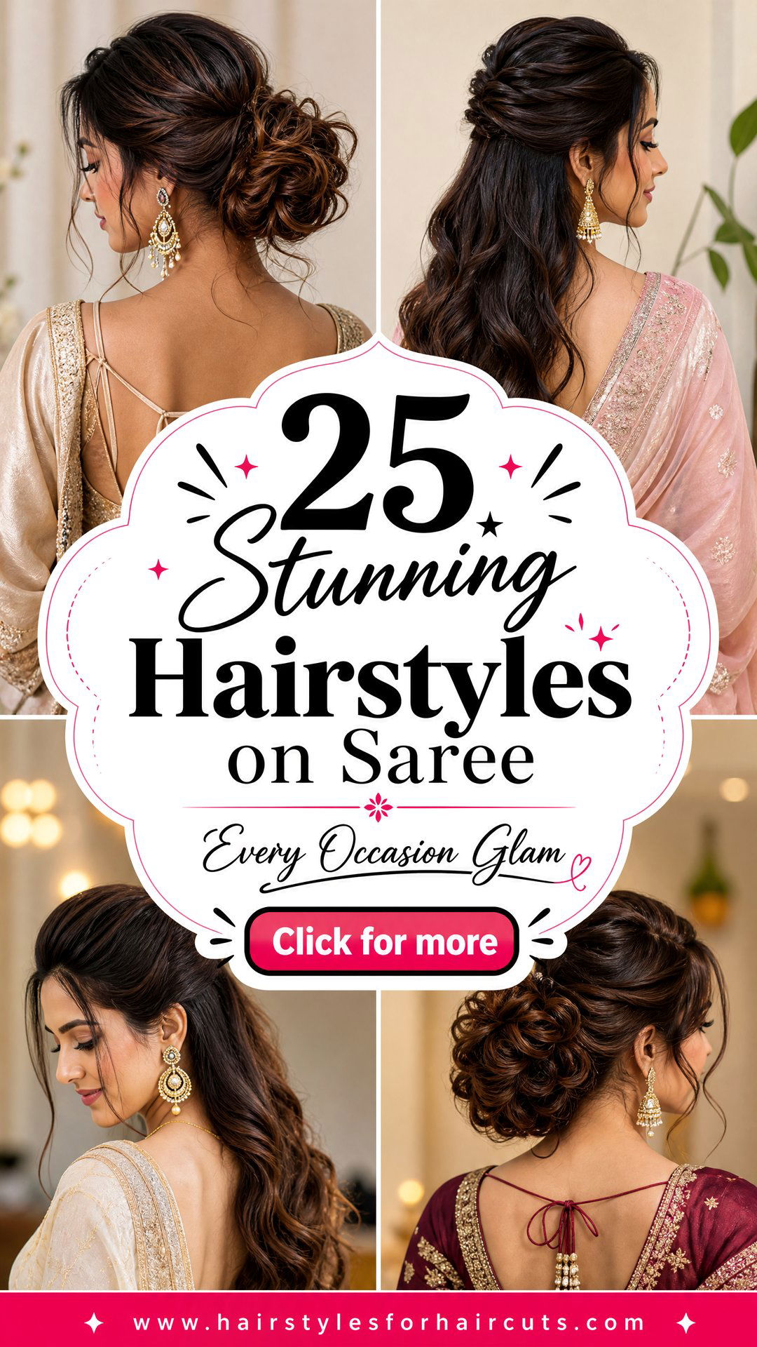 25 Stunning Hairstyles on Saree for Every Occasion - 25 Stunning Hairstyles on Saree for Every Occasion