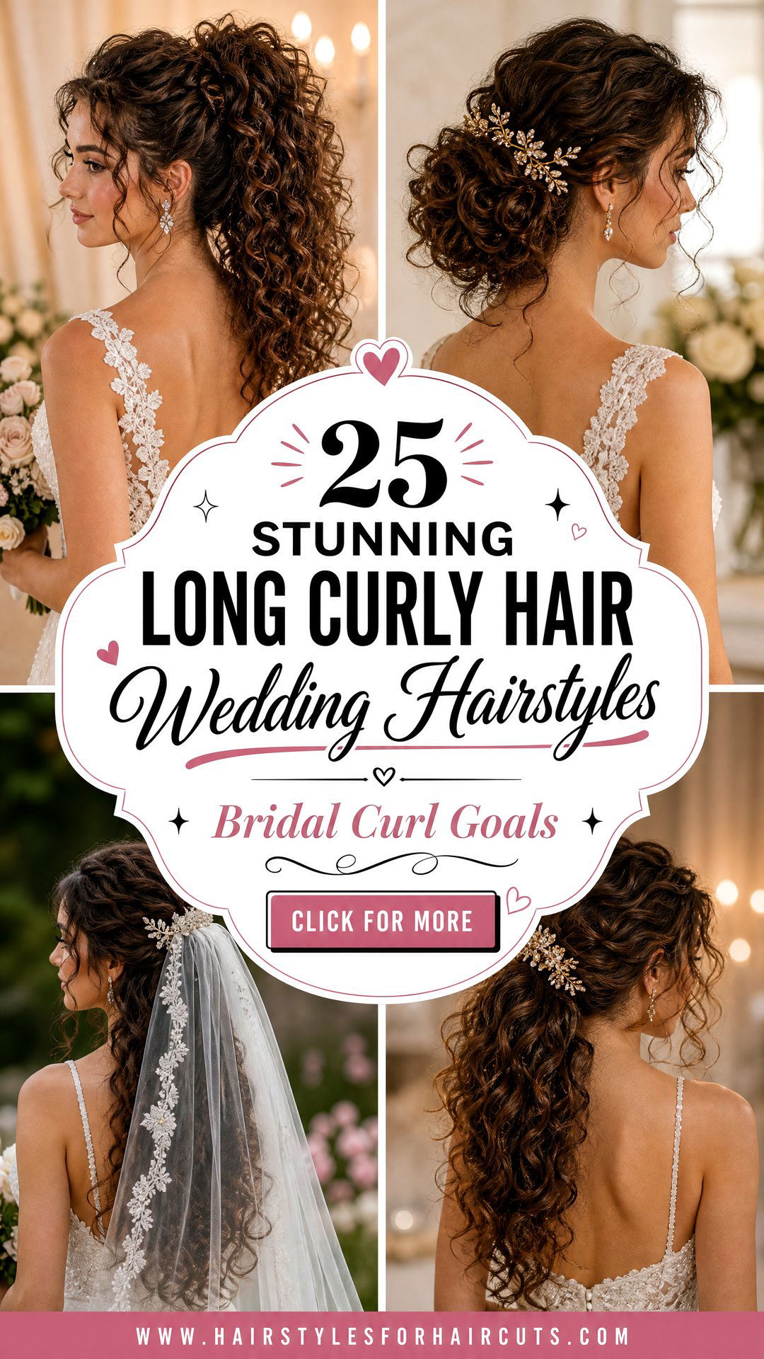 25 Stunning Long Curly Hair Wedding Hairstyles to Try - 25 Stunning Long Curly Hair Wedding Hairstyles to Try