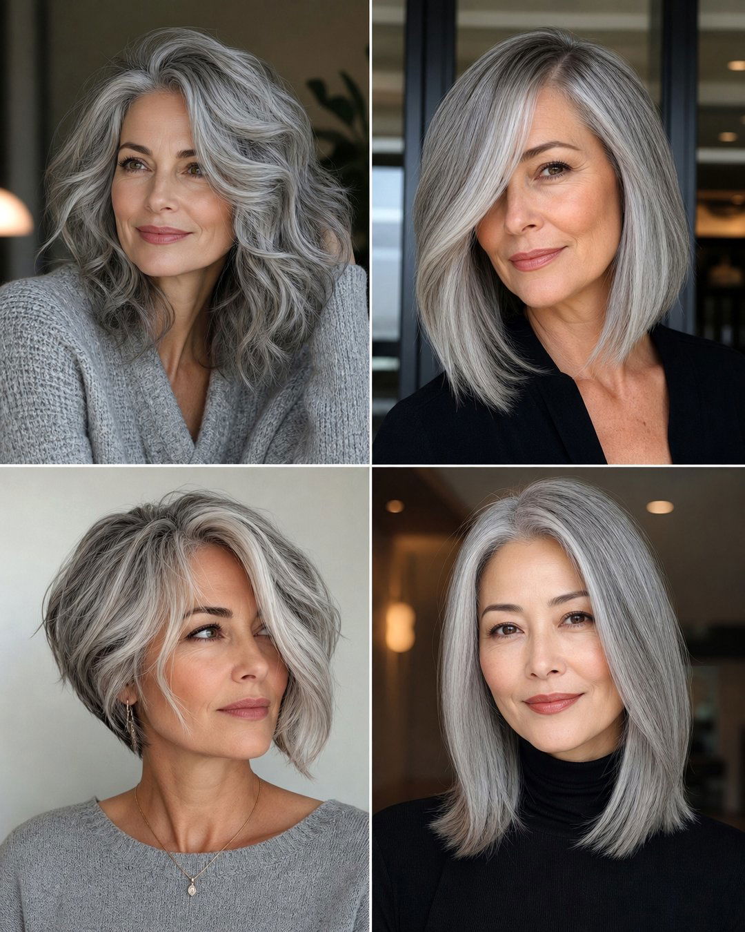 25 Stunning Medium Length Grey Hairstyles to Try