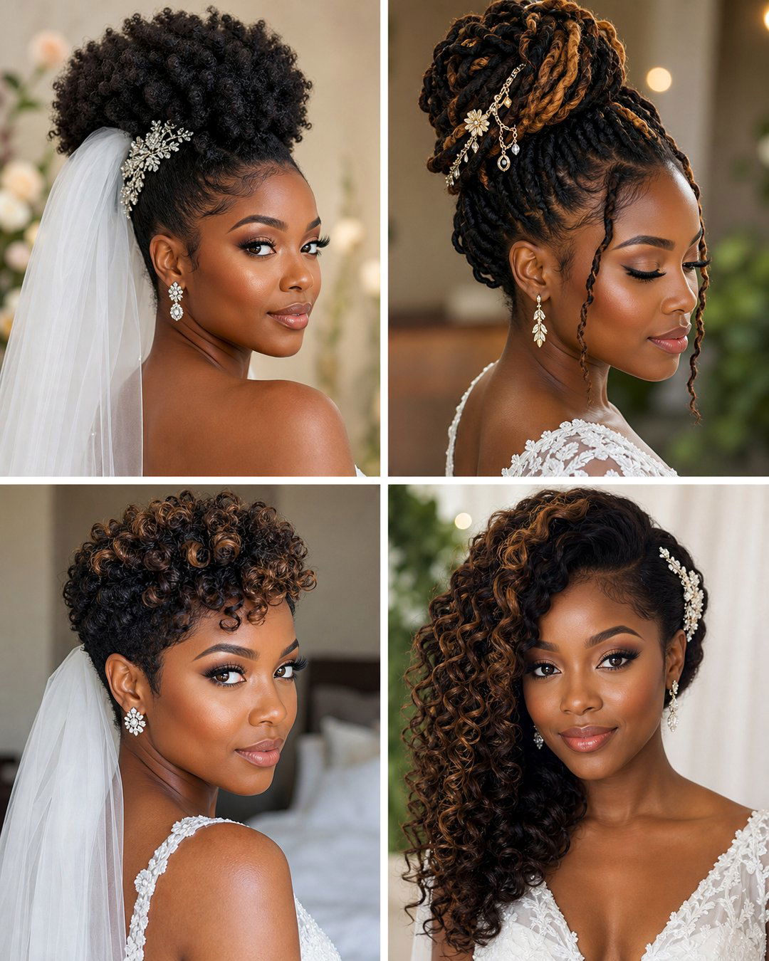 25 Stunning Natural Hair Bridal Hairstyles to Try