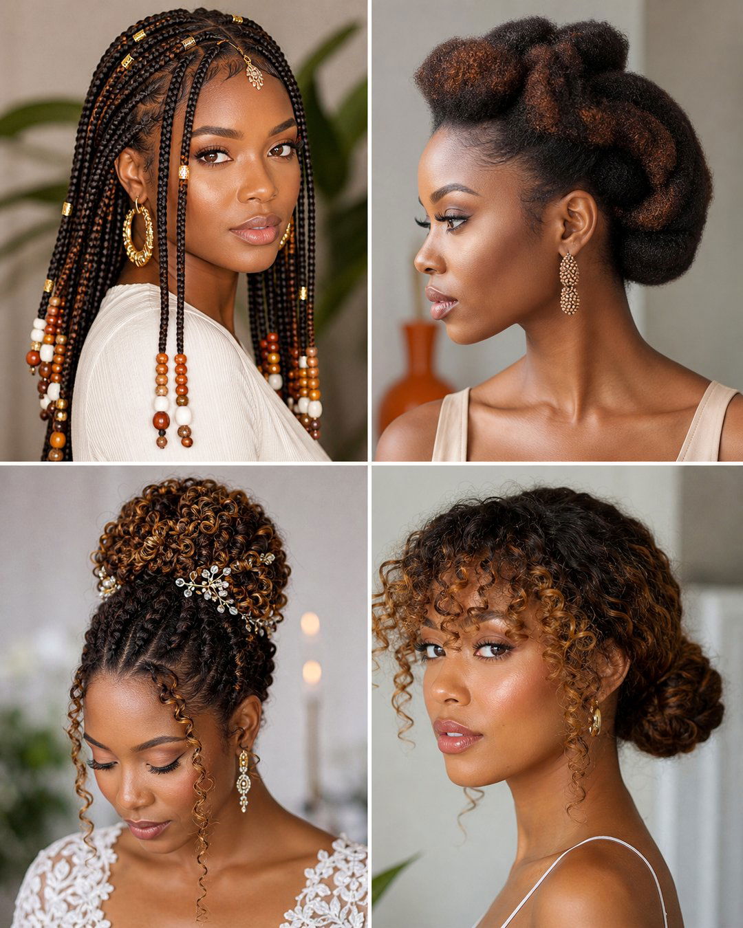 25 Stunning Natural Hairstyles for Brides to Love