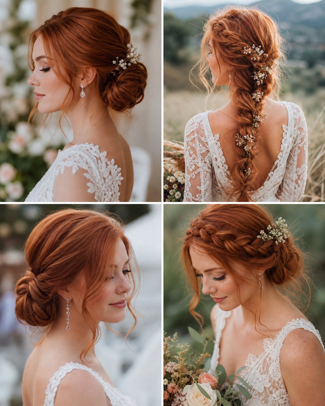 25 Stunning Natural Red Hair Wedding Hairstyles