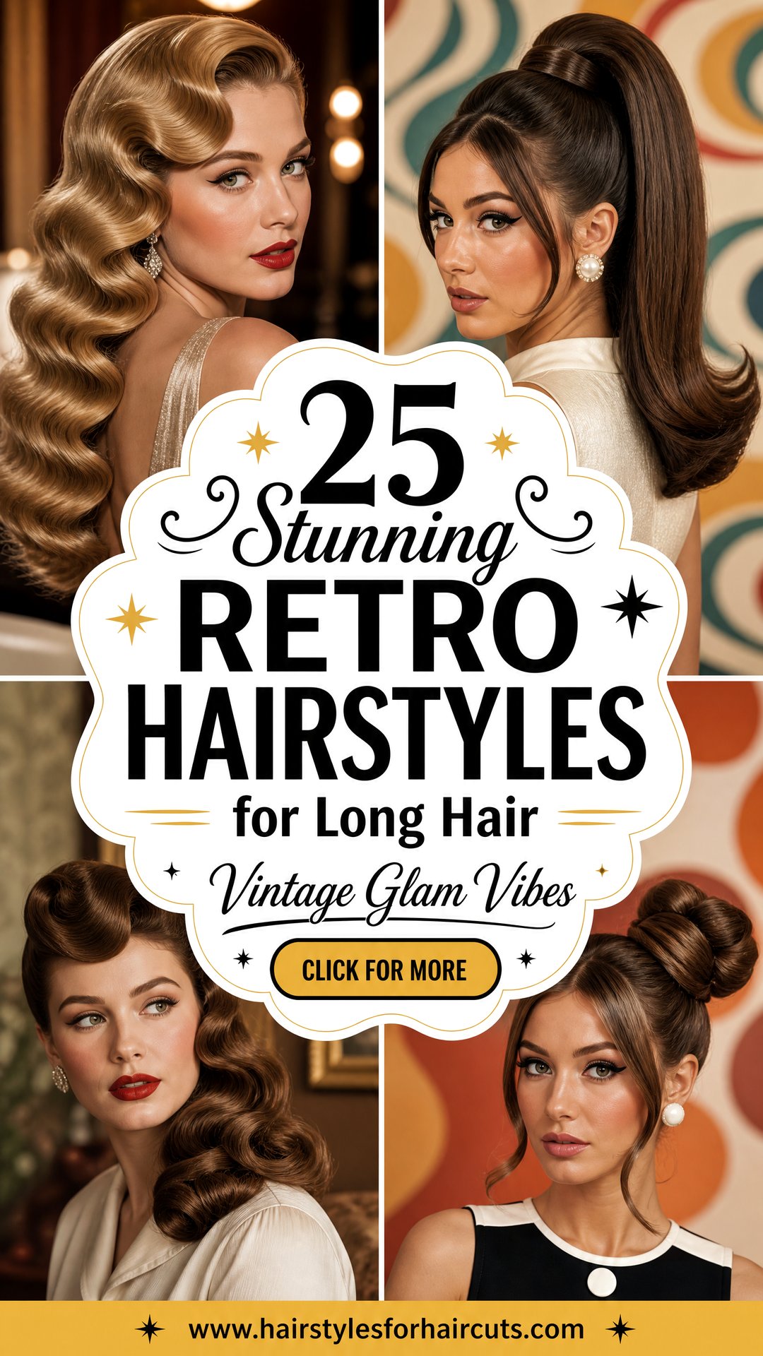 25 Stunning Retro Hairstyles for Long Hair to Try - 25 Stunning Retro Hairstyles for Long Hair to Try