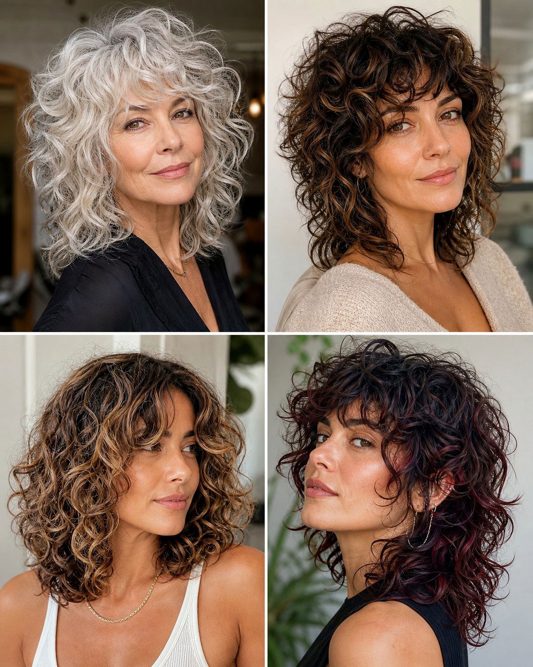 25 Stunning Shaggy Hairstyles for Curly Hair Over 50