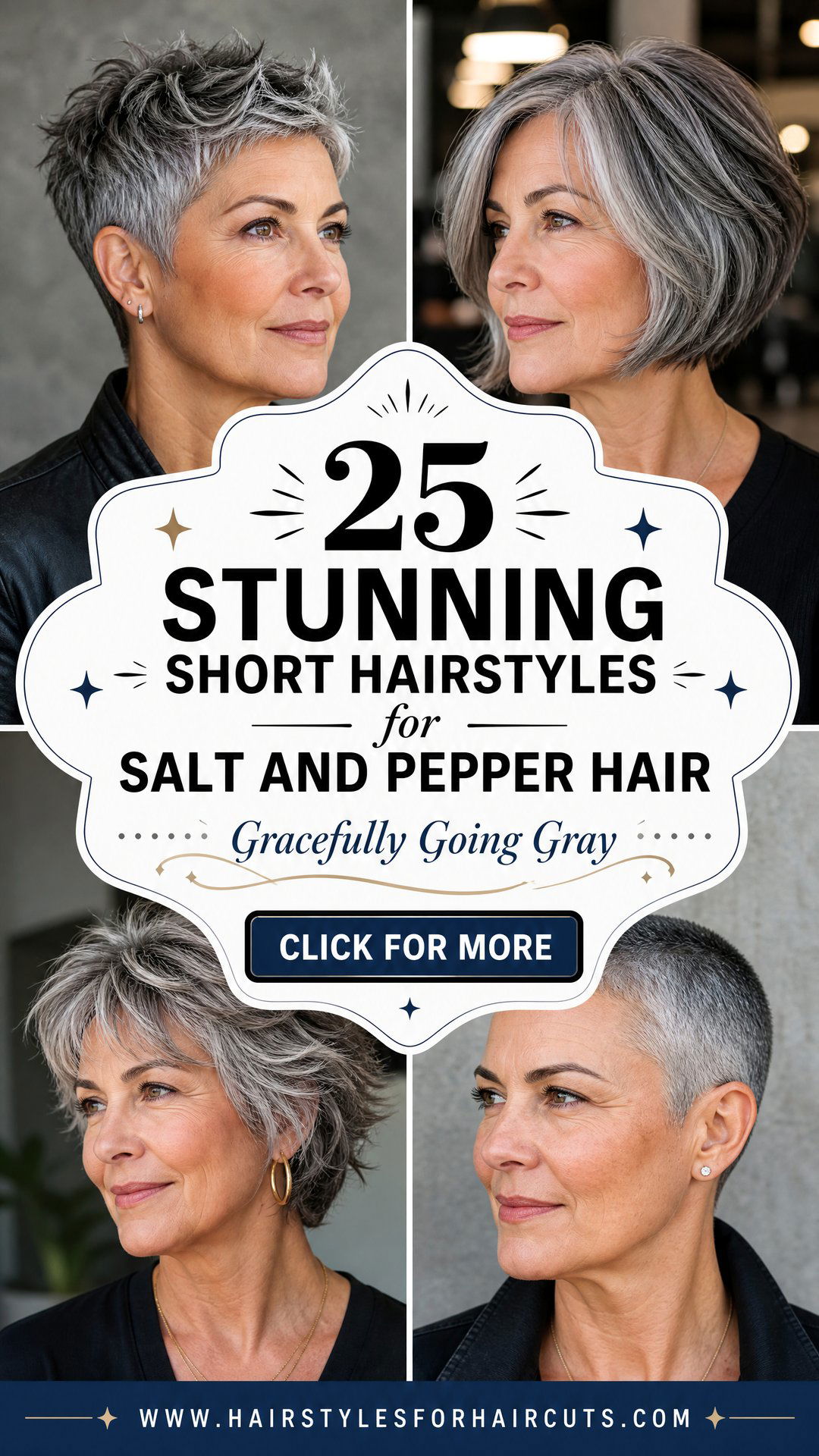 25 Stunning Short Hairstyles for Salt and Pepper Hair - 25 Stunning Short Hairstyles for Salt and Pepper Hair