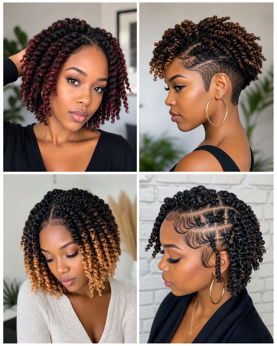 25 Stunning Short Passion Twist Crochet Hairstyles