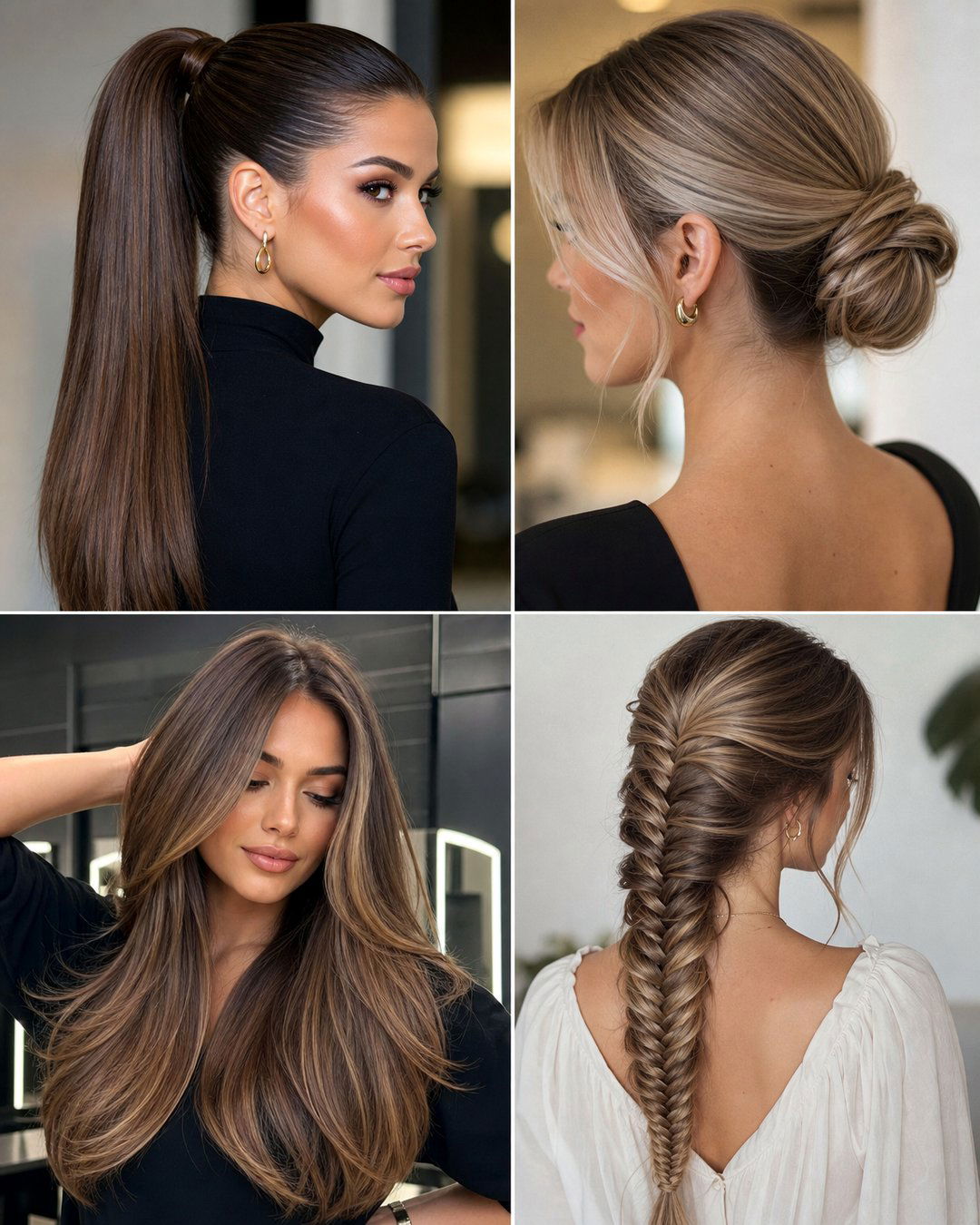 25 Stunning Straight Hairstyles for Party Glam