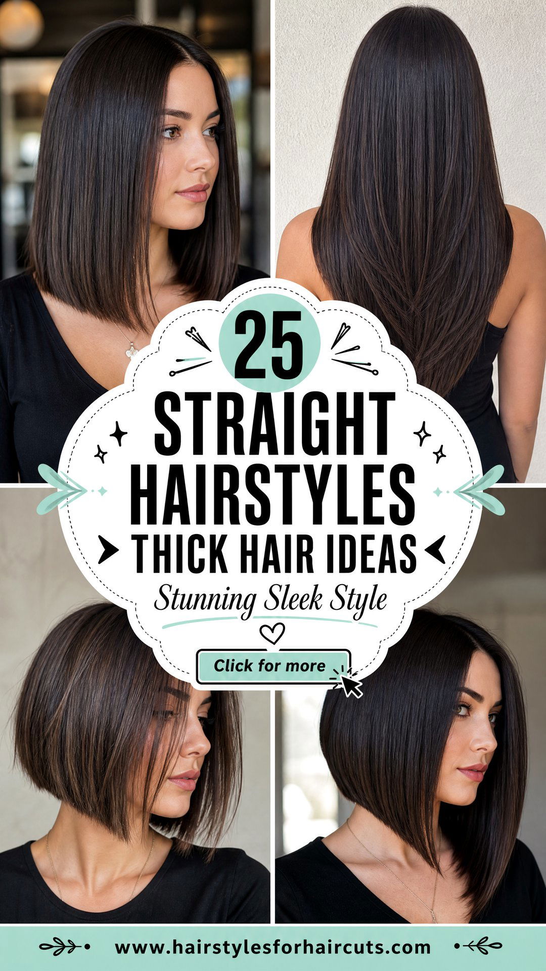 25 Stunning Straight Hairstyles for Thick Hair Ideas - 25 Stunning Straight Hairstyles for Thick Hair Ideas