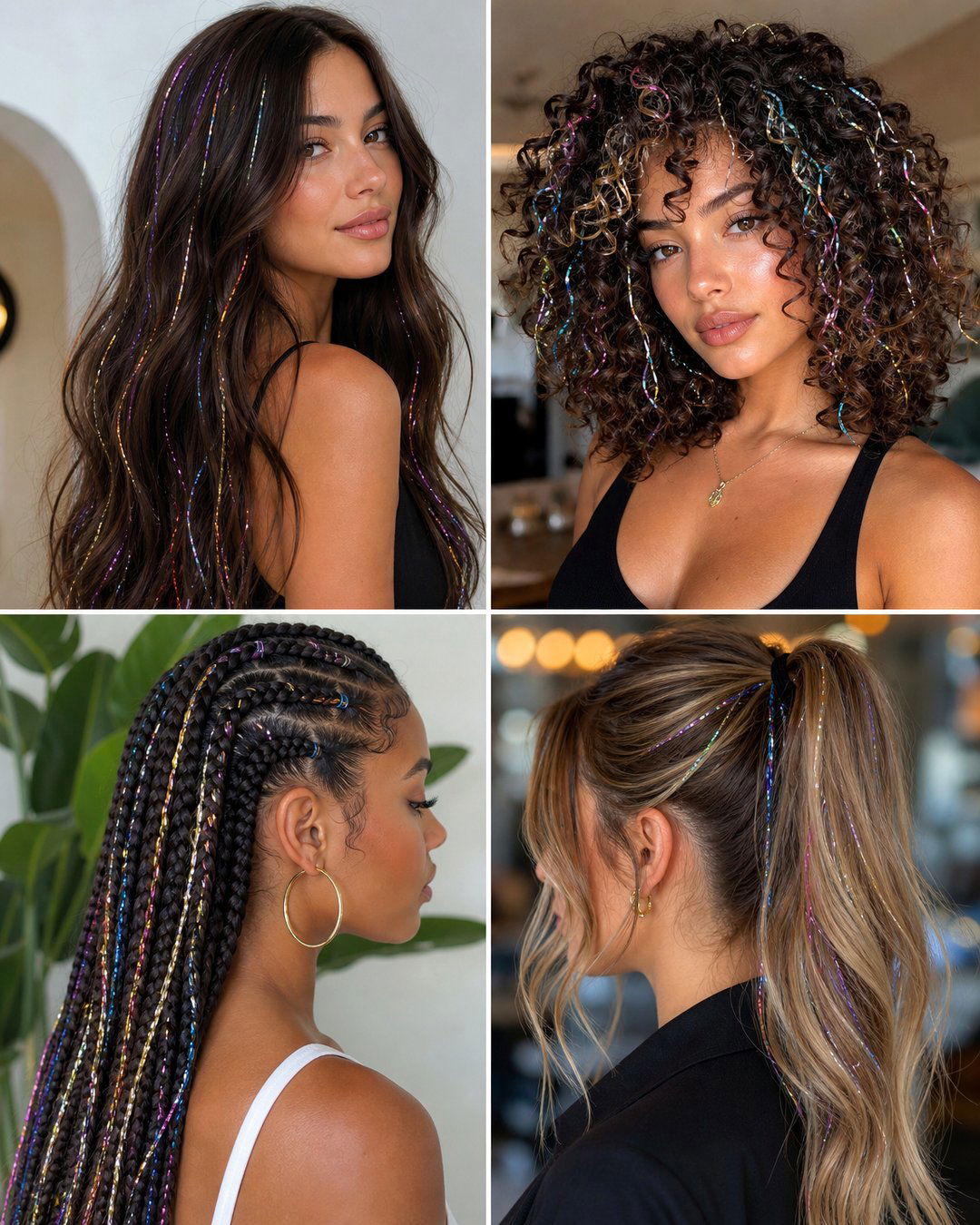 25 Stunning Tinsel Hairstyles to Sparkle and Shine