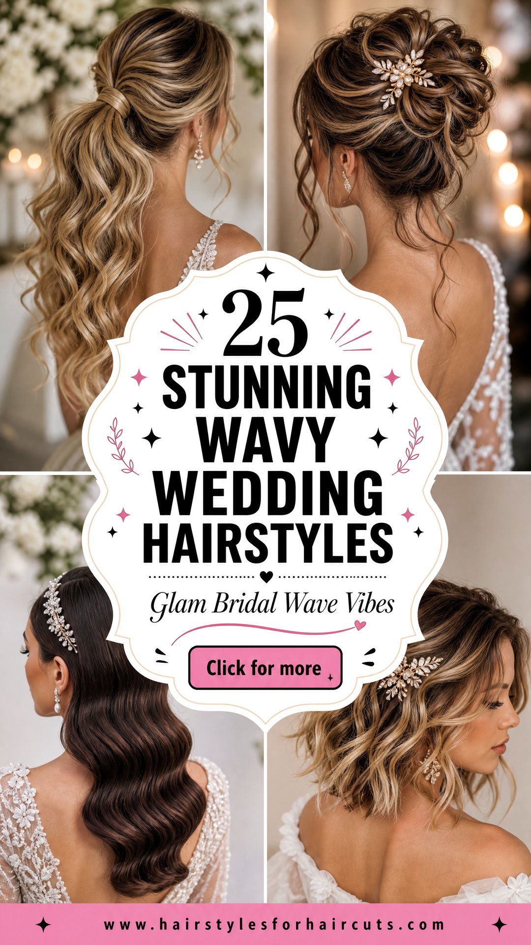 25 Stunning Wavy Hairstyles for Wedding Day Glamour - 25 Stunning Wavy Hairstyles for Wedding Day Glamour