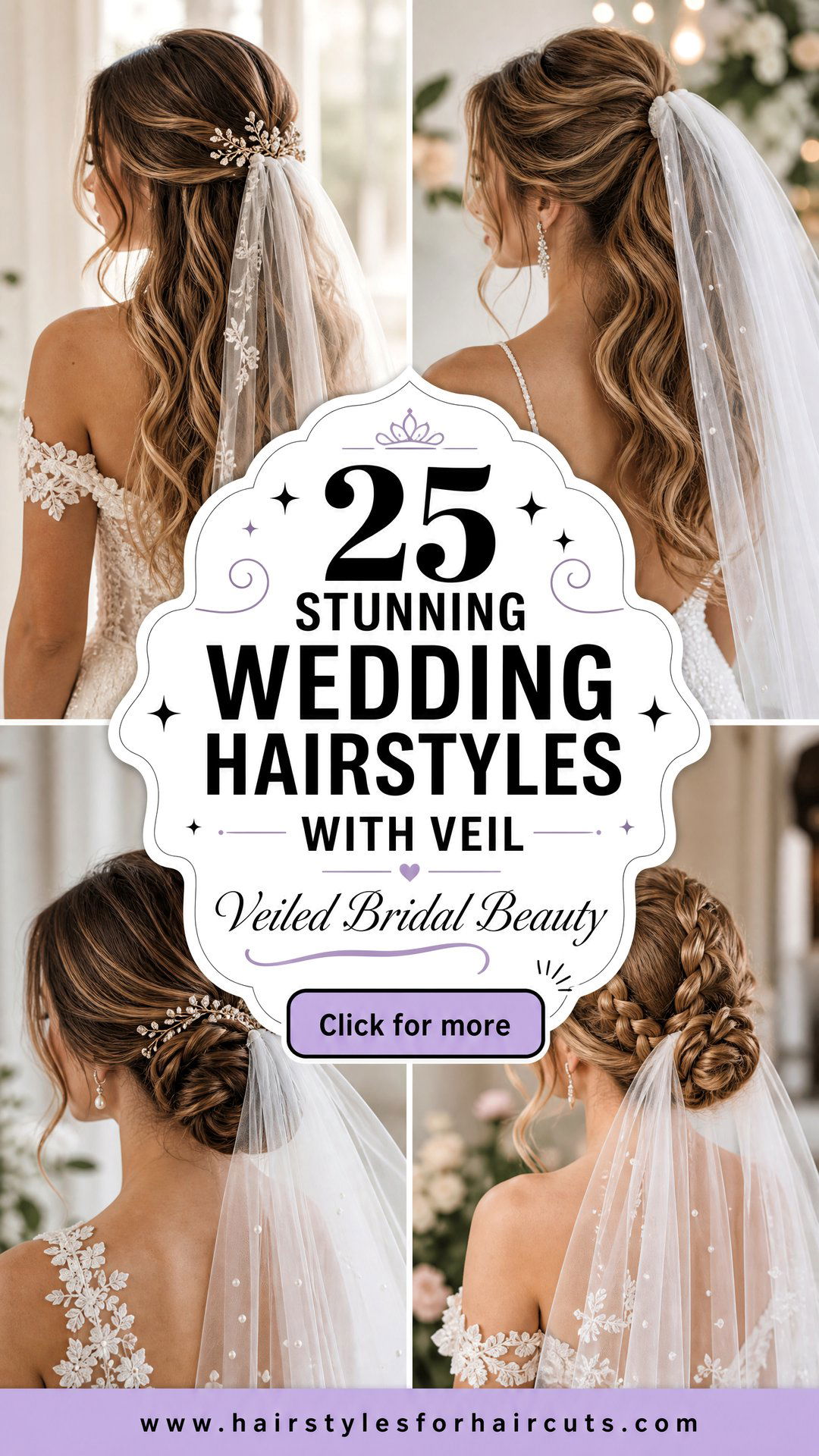 25 Stunning Wedding Hairstyles With Veil for Brides - 25 Stunning Wedding Hairstyles With Veil for Brides