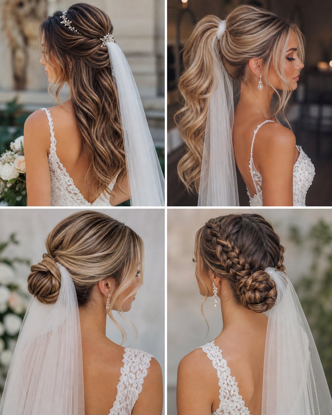 25 Stunning Wedding Hairstyles With Veil for Brides