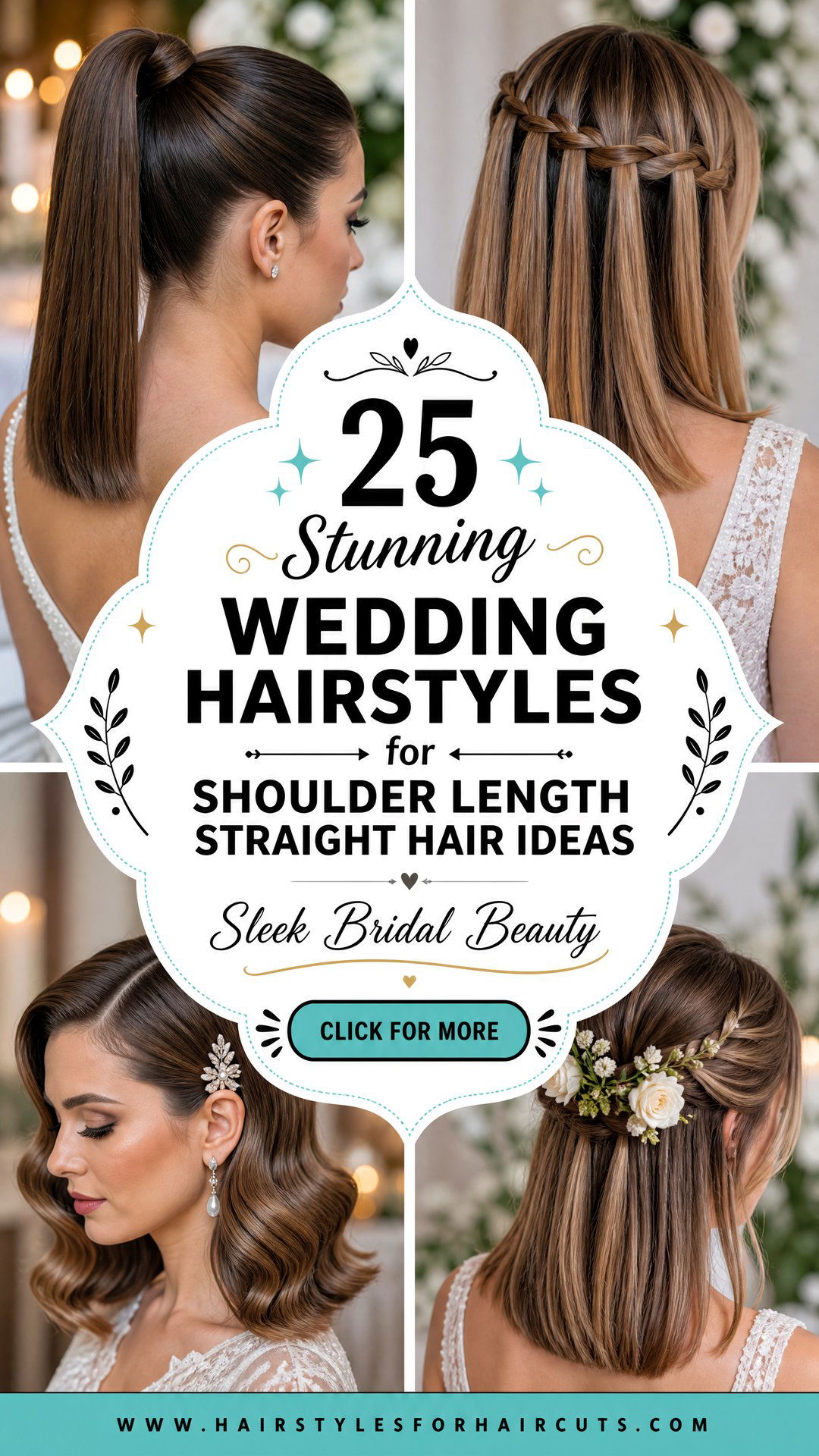 25 Stunning Wedding Hairstyles for Shoulder Length Straight Hair - 25 Stunning Wedding Hairstyles for Shoulder Length Straight Hair