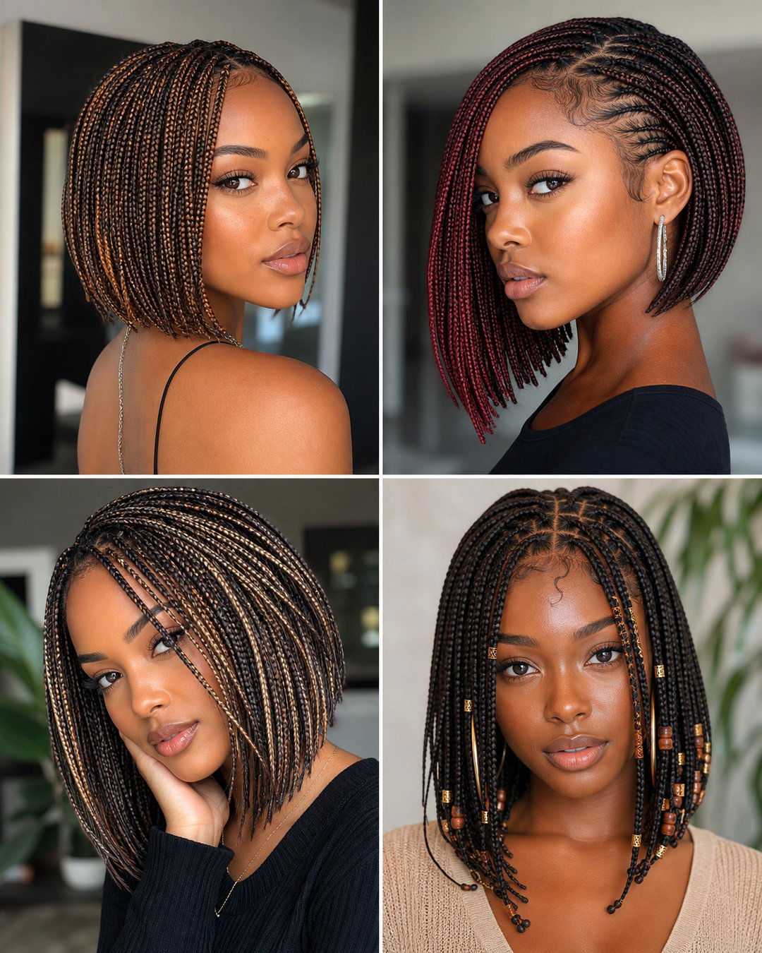 25 Stylish Braided Bob Hairstyles for Black Hair