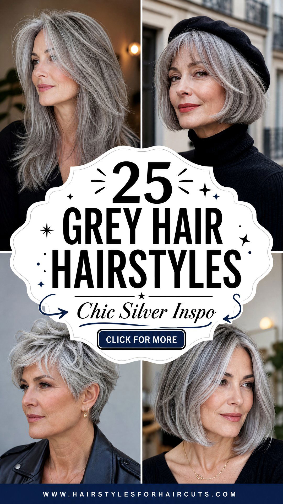 25 Stylish Hairstyles for Grey Hair to Inspire You - 25 Stylish Hairstyles for Grey Hair to Inspire You
