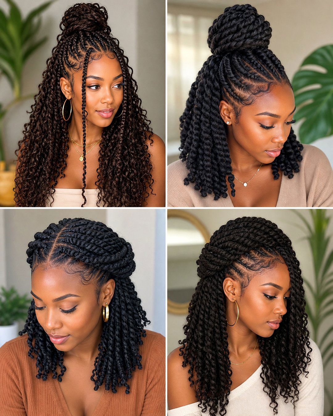 25 Stylish Half Twist Hairstyles Black Hair Ideas