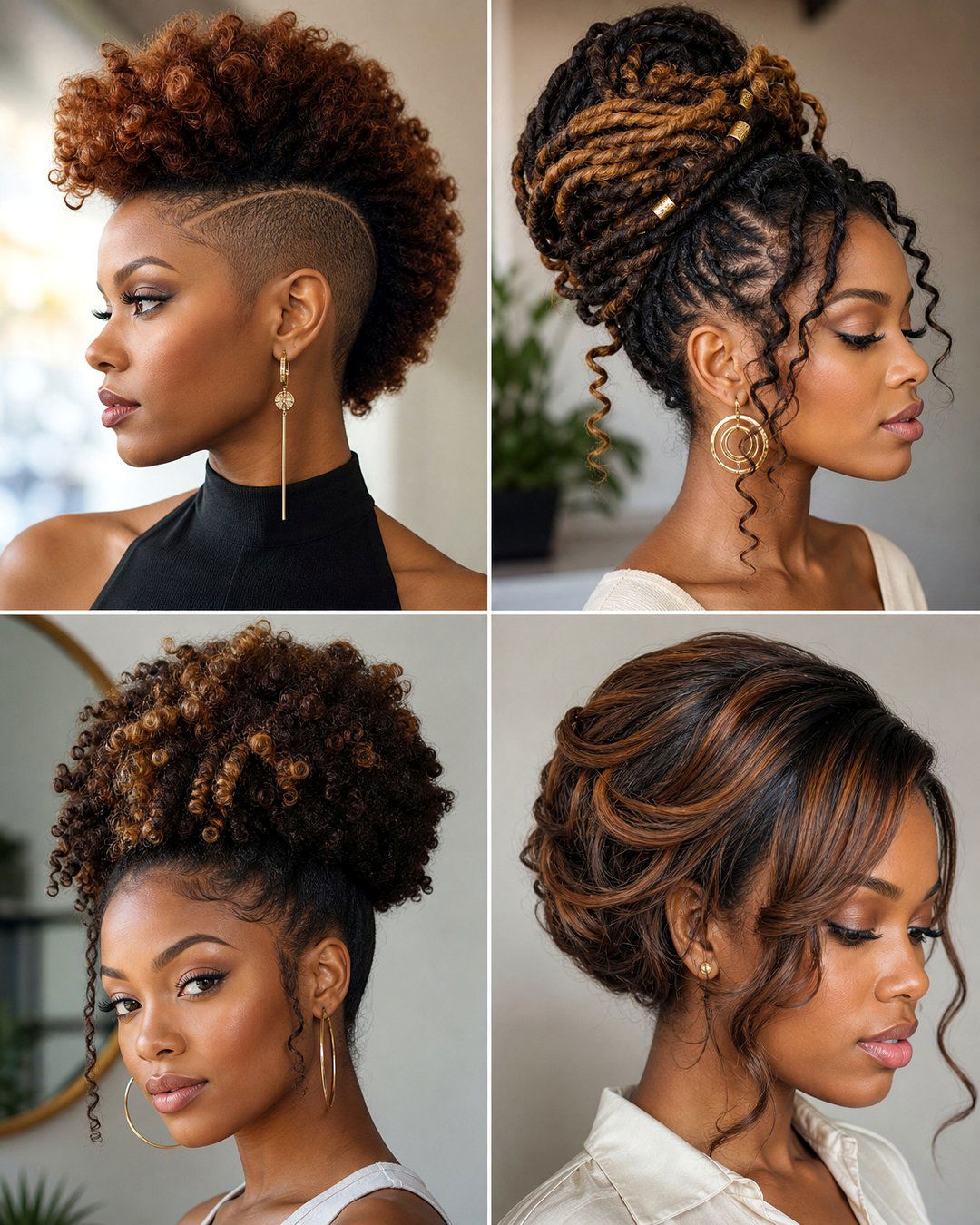 25 Stylish Updo Hairstyles for Short Black Hair Ideas