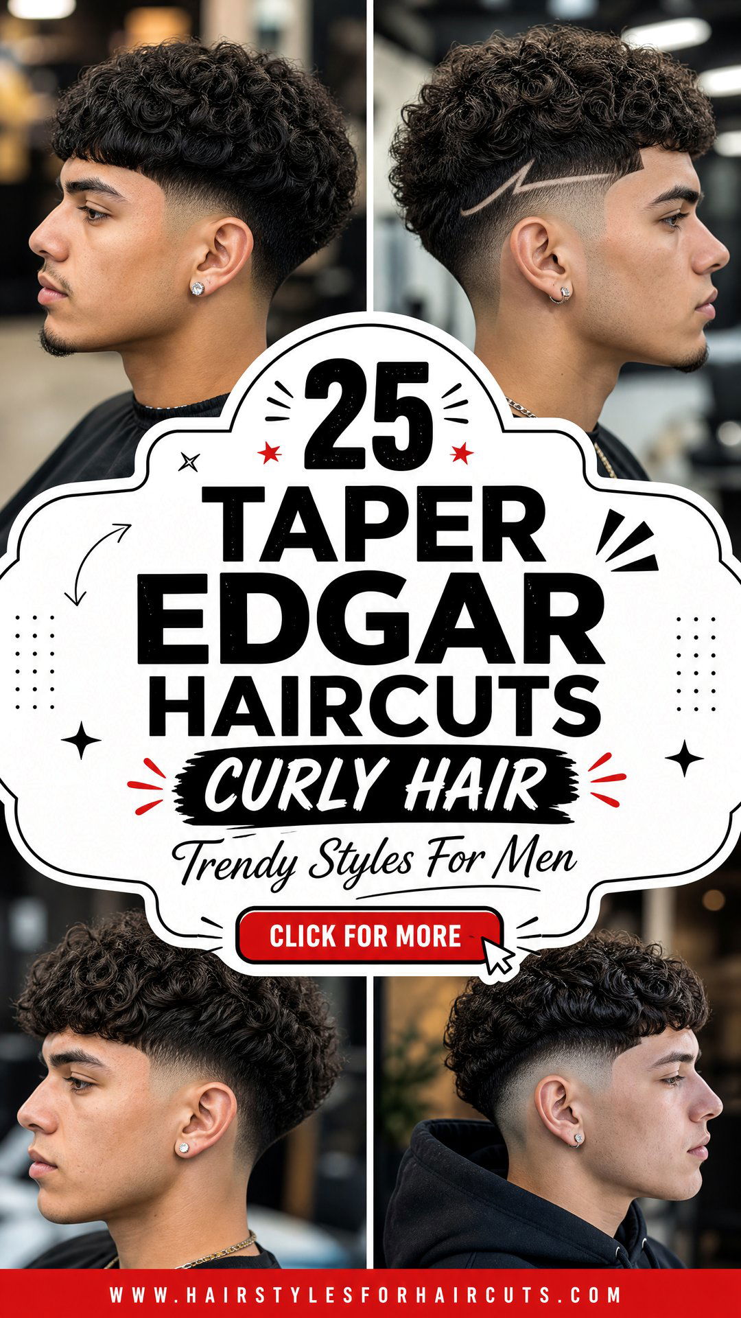 25 Taper Edgar Haircuts Curly Hair Trendy Styles for Men - 25 Taper Edgar Haircuts Curly Hair: Trendy Styles for Men