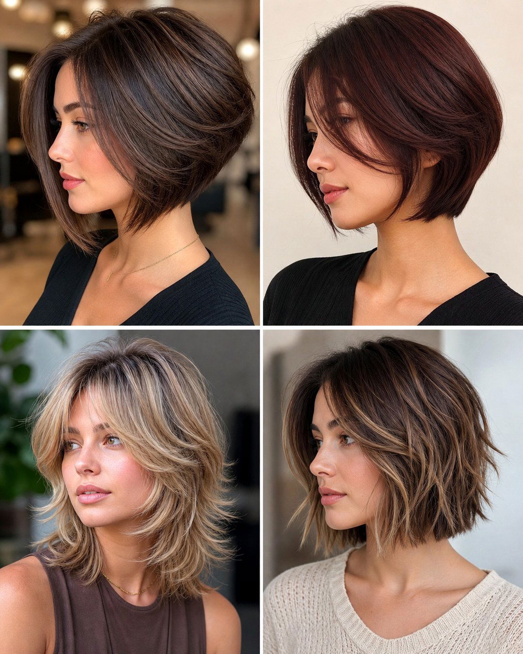 25 Thick Hair Neck Length Haircuts Trendy and Chic Looks