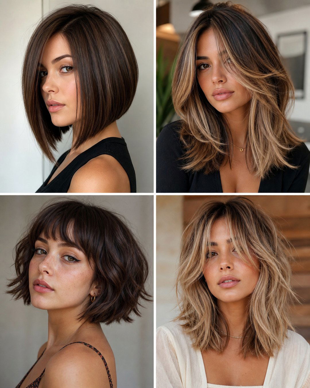25 Thick Hair Round Face Medium Length Hairstyles
