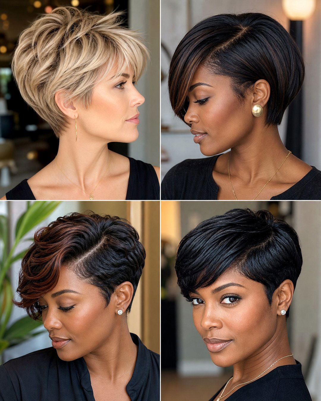 25 Thin Hair Relaxed Pixie Short Black Hairstyles